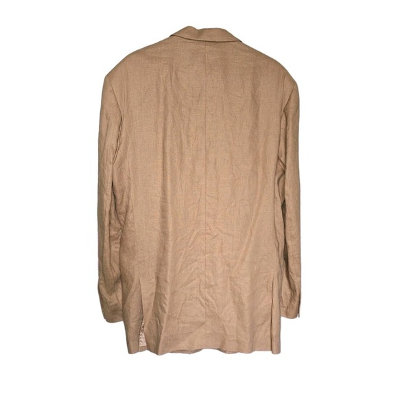 Giovanno Collezione Unom 100% Linen Blazer 48L 3 Button 2 Vent Pony Logo Jacket - Picture 7 of 12